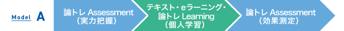 Model A 論トレ Assessment（実力把握） > テキスト・eラーニング・論トレ Learning（個人学習） > 論トレ Assessment（効果測定）