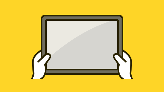 自宅等でタブレット端末で受検のイメージ