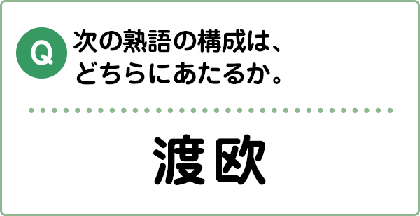 難易度2 熟語の構成 こんな間違い していませんか 漢字の問題にチャレンジ 日本漢字能力検定