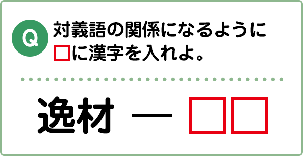 難易度4 対義語 類義語 こんな間違い していませんか 漢字の問題にチャレンジ 日本漢字能力検定