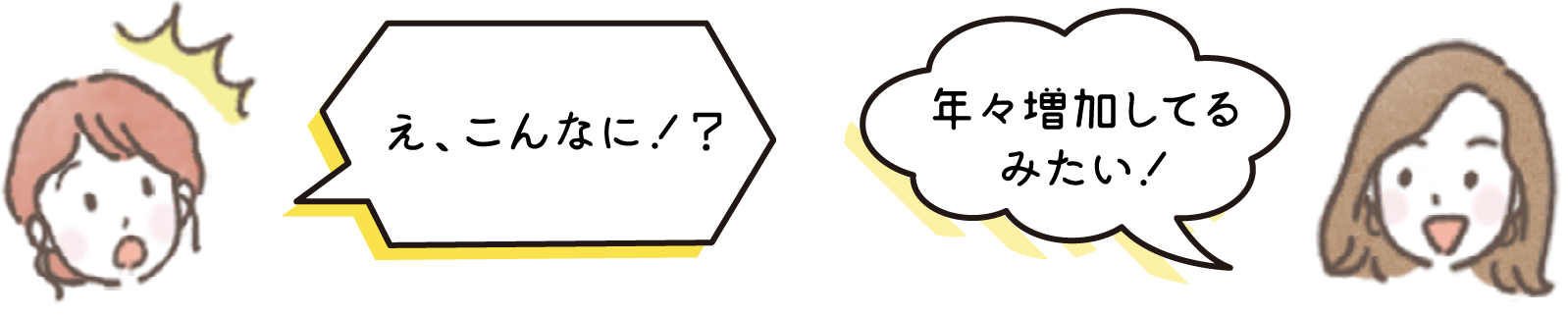 「え、こんなに！？」「年々増加してるみたい！」