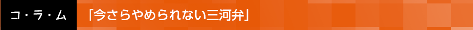 「今さらやめられない三河弁」