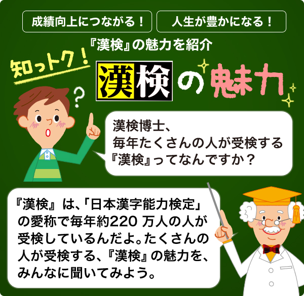 知っトク 漢検の魅力 日本漢字能力検定