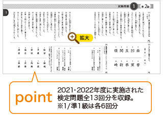 2021・2022年度に実施された検定問題全13回分を収録。※1/準1級は各6回分