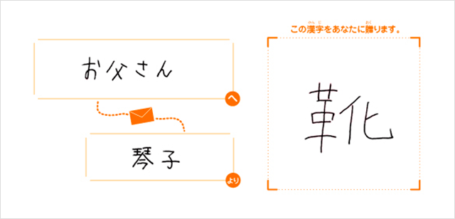 お父さんへ琴子より「靴」