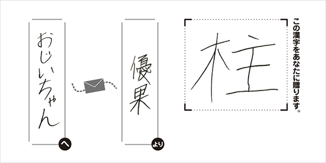 おじいちゃんへ優果より「柱」