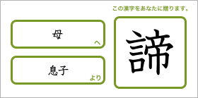 母へ息子より「諦」