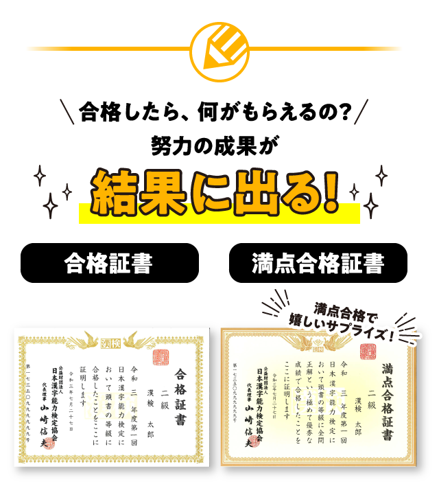 合格したら、何がもらえるの?努力の成果が結果に出る!