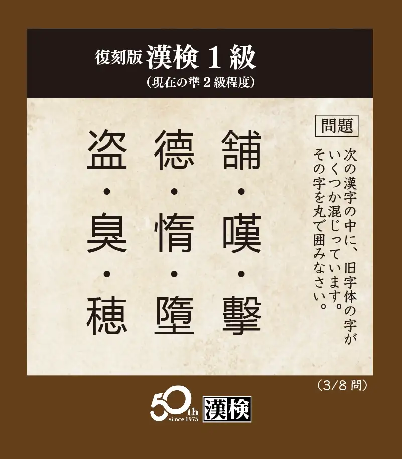 今はなき「旧字体の判別」に挑戦
